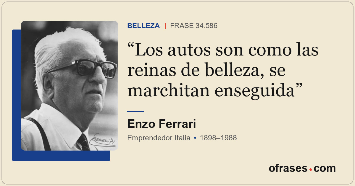 Los autos son como las reinas de belleza, se marchitan enseguida