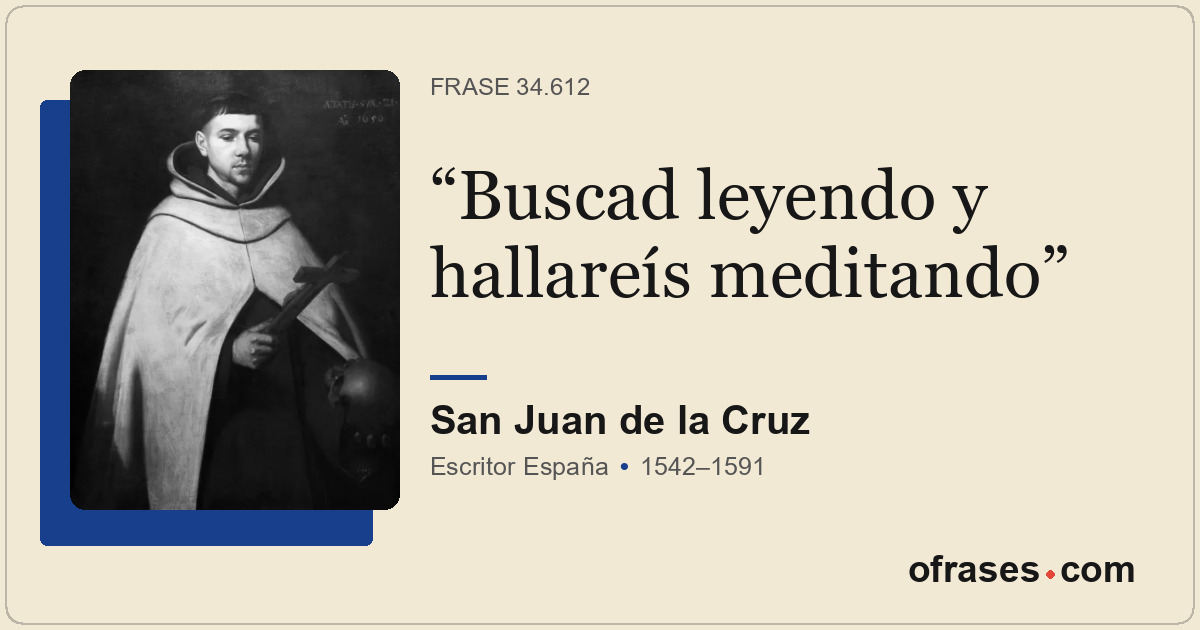 Buscad leyendo y hallareís meditando