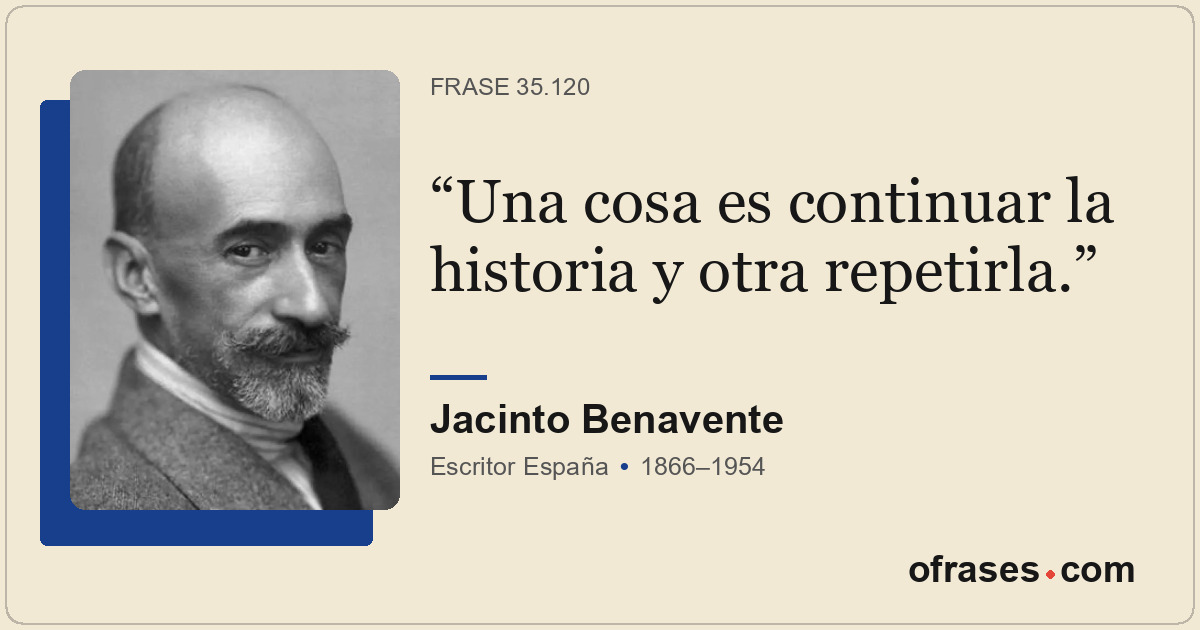 Una cosa es continuar la historia y otra repetirla.