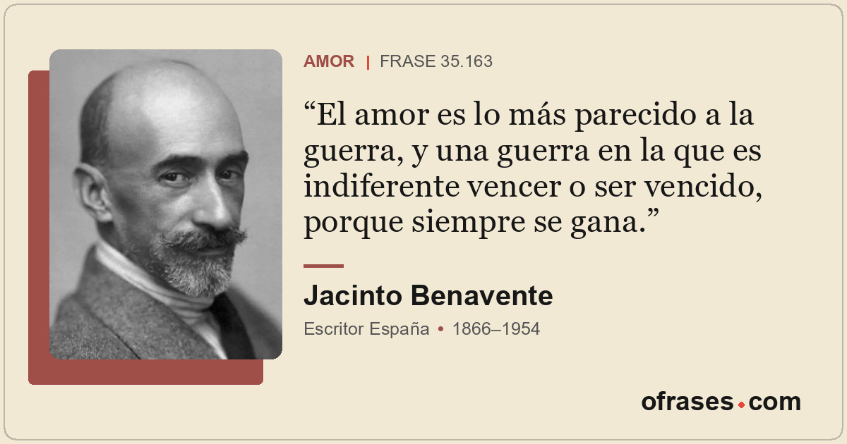 El amor es lo más parecido a la guerra, y una guerra en la que es indiferente ve...