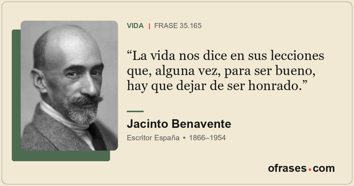 La vida nos dice en sus lecciones que, alguna vez, para ser bueno, hay que dejar...