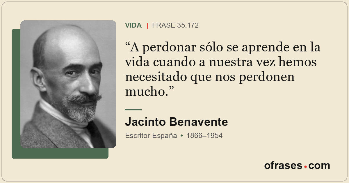 A perdonar sólo se aprende en la vida cuando a nuestra vez hemos necesitado que...