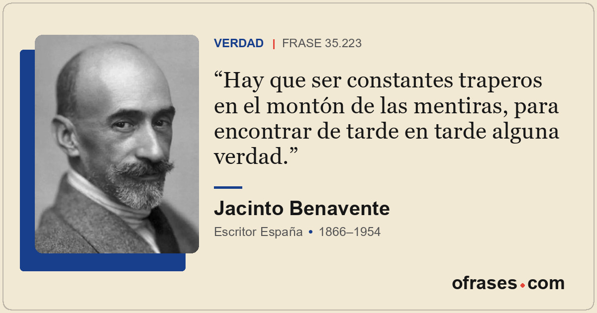 Hay que ser constantes traperos en el montón de las mentiras, para encontrar de...