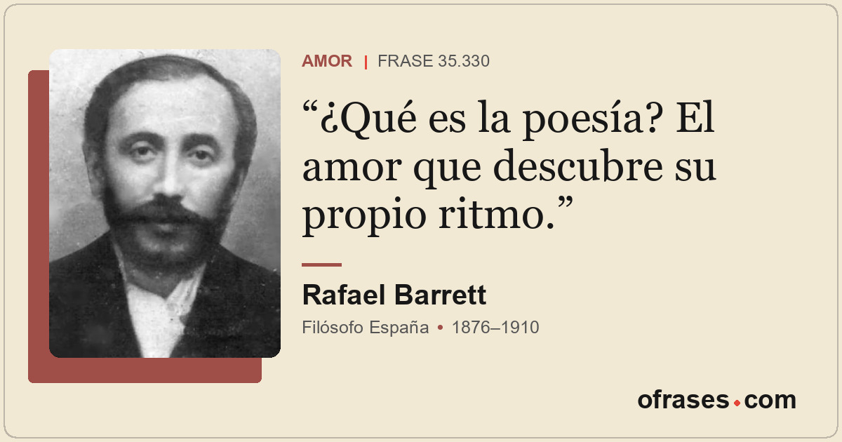 ¿Qué es la poesía? El amor que descubre su propio ritmo.