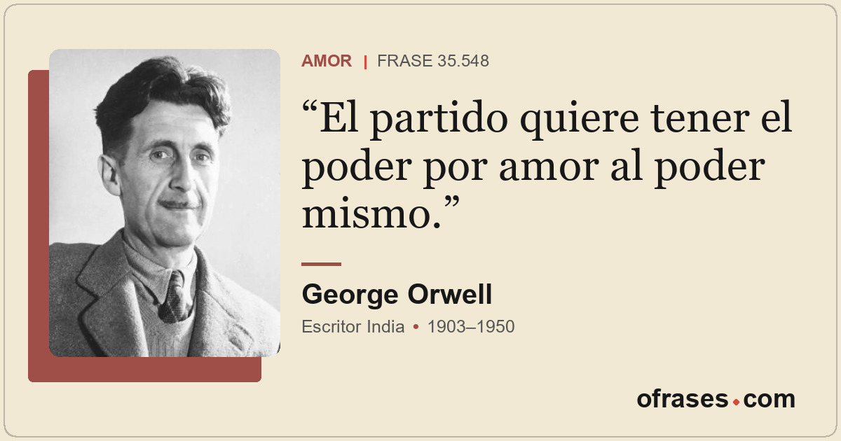 El partido quiere tener el poder por amor al poder mismo.