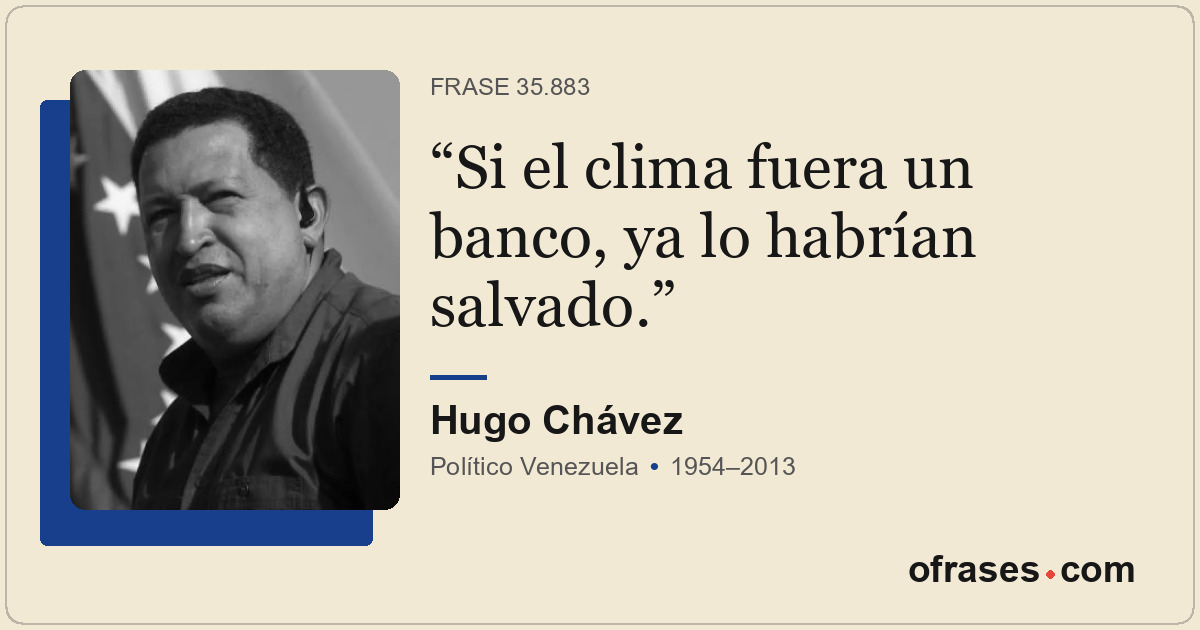 Si el clima fuera un banco, ya lo habrían salvado.