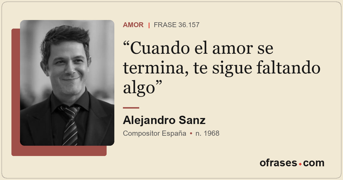 Cuando el amor se termina, te sigue faltando algo