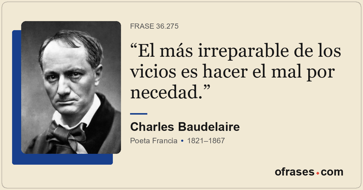 El más irreparable de los vicios es hacer el mal por necedad.