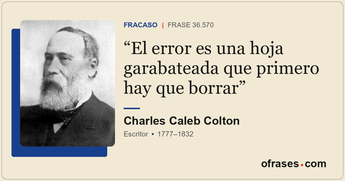El error es una hoja garabateada que primero hay que borrar
