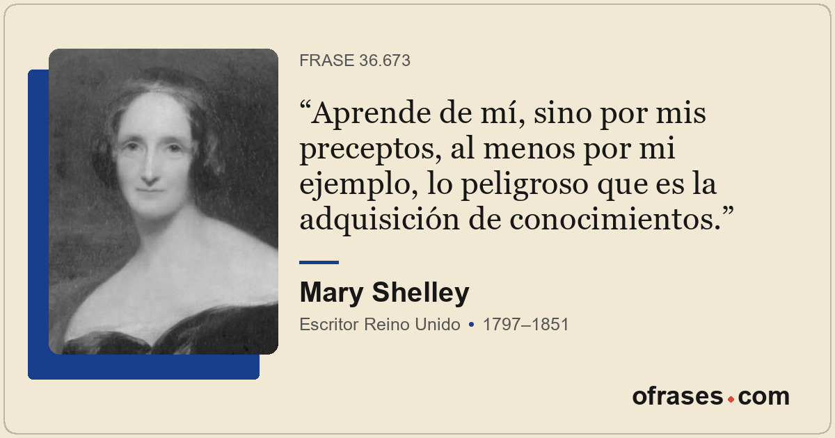 Aprende de mí, sino por mis preceptos, al menos por mi ejemplo, lo peligroso que...