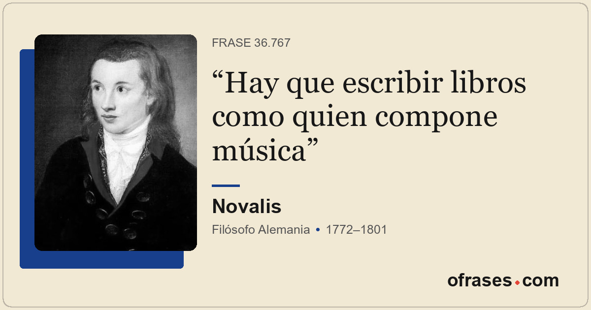 Hay que escribir libros como quien compone música