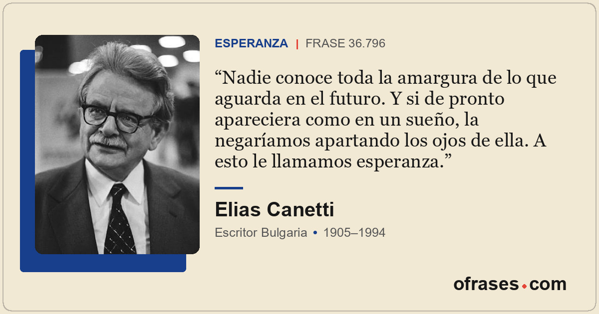 Nadie conoce toda la amargura de lo que aguarda en el futuro. Y si de pronto apa...