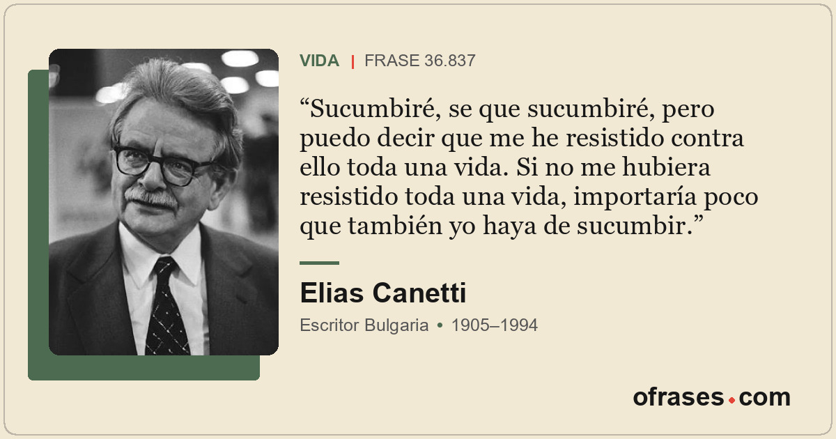 Sucumbiré, se que sucumbiré, pero puedo decir que me he resistido contra ello to...