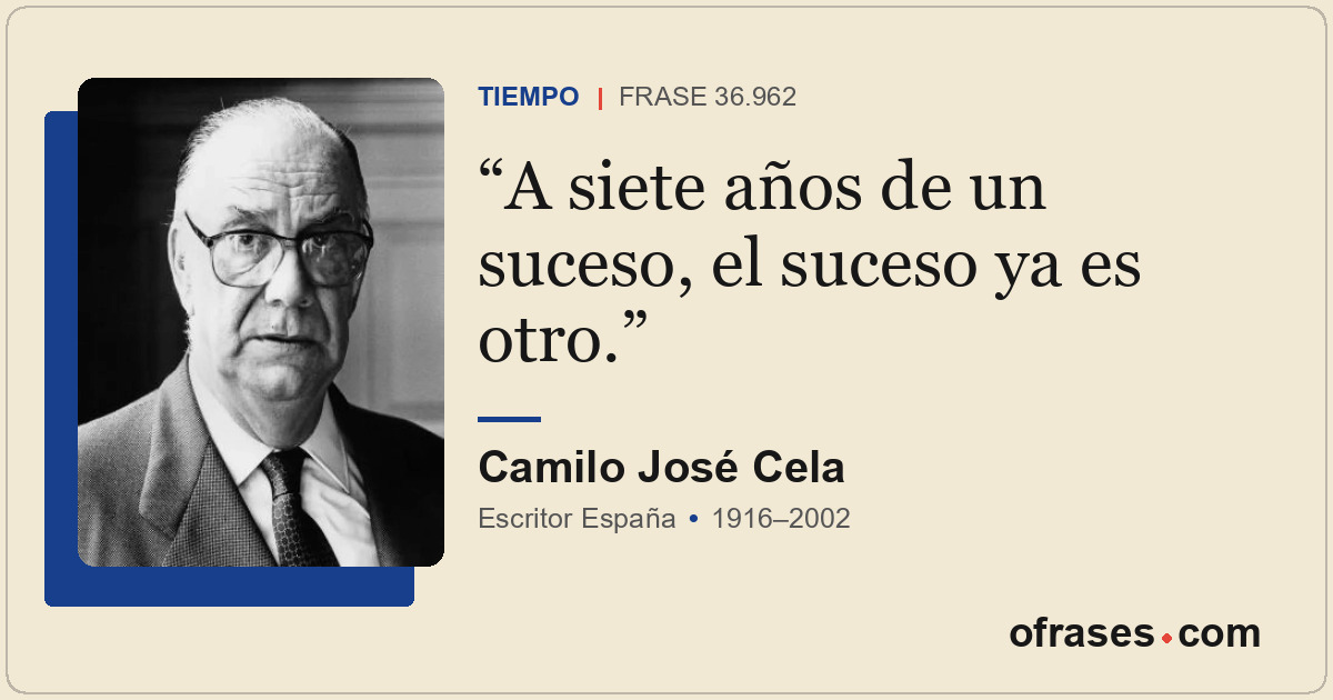 A siete años de un suceso, el suceso ya es otro.