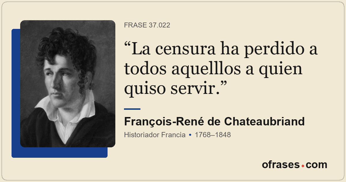 La censura ha perdido a todos aquelllos a quien quiso servir.