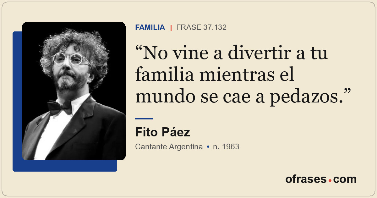 No vine a divertir a tu familia mientras el mundo se cae a pedazos.
