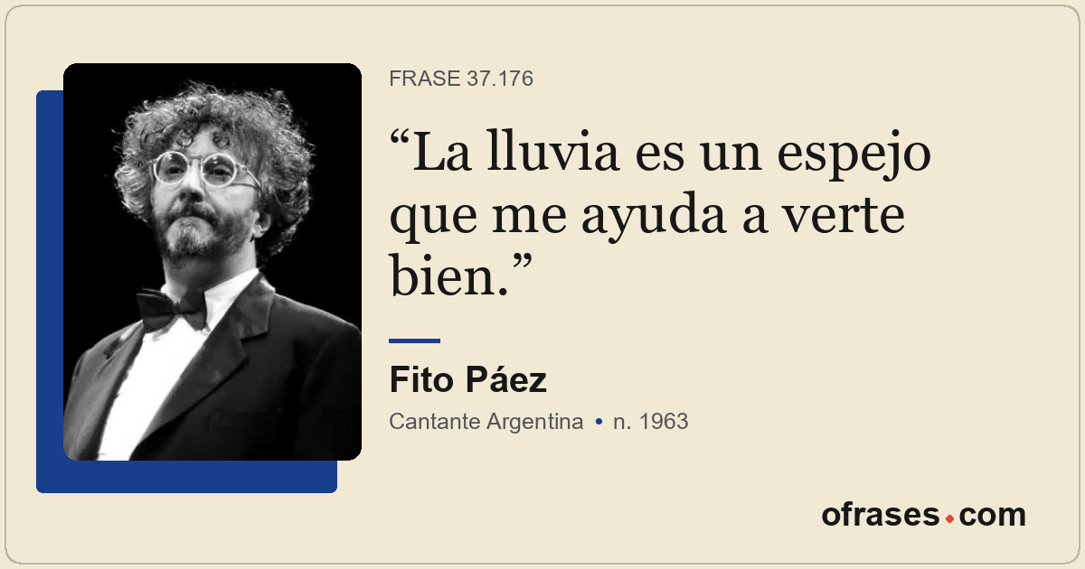 La lluvia es un espejo que me ayuda a verte bien.