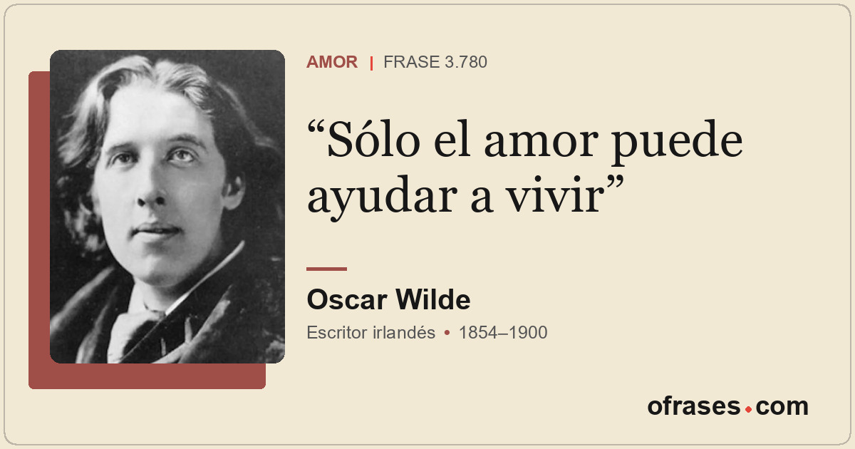 Sólo el amor puede ayudar a vivir