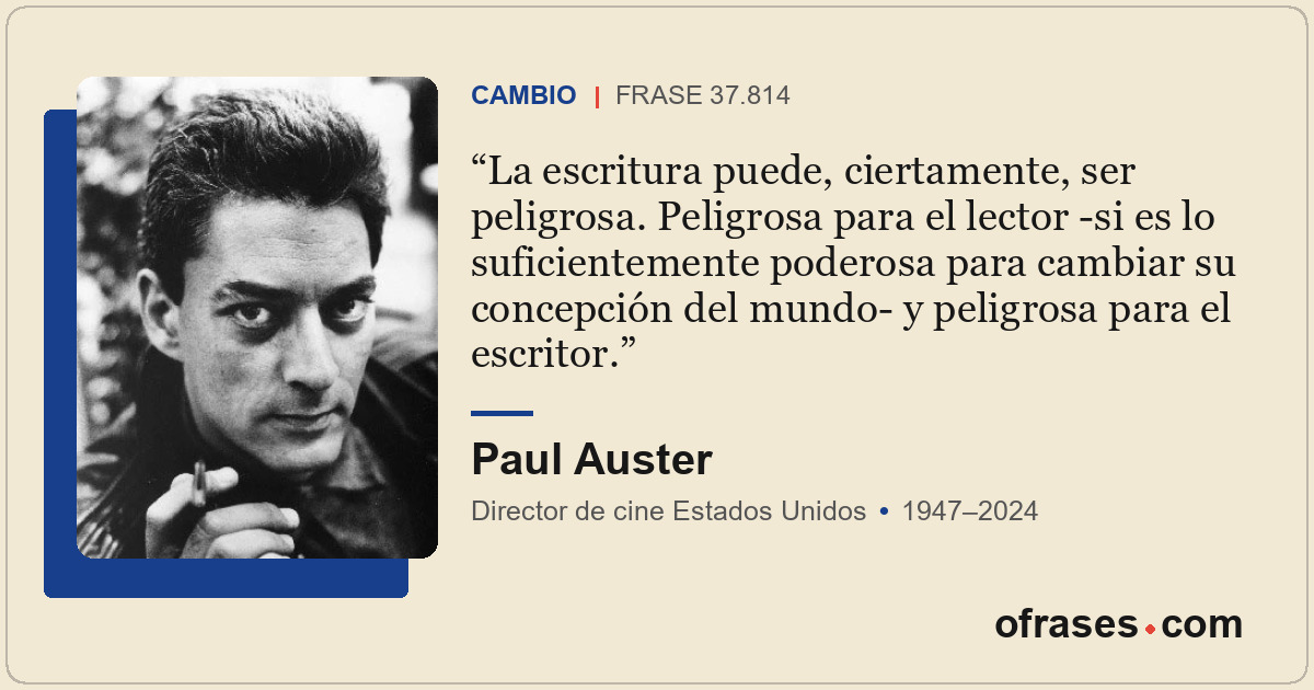 La escritura puede, ciertamente, ser peligrosa. Peligrosa para el lector -si es...