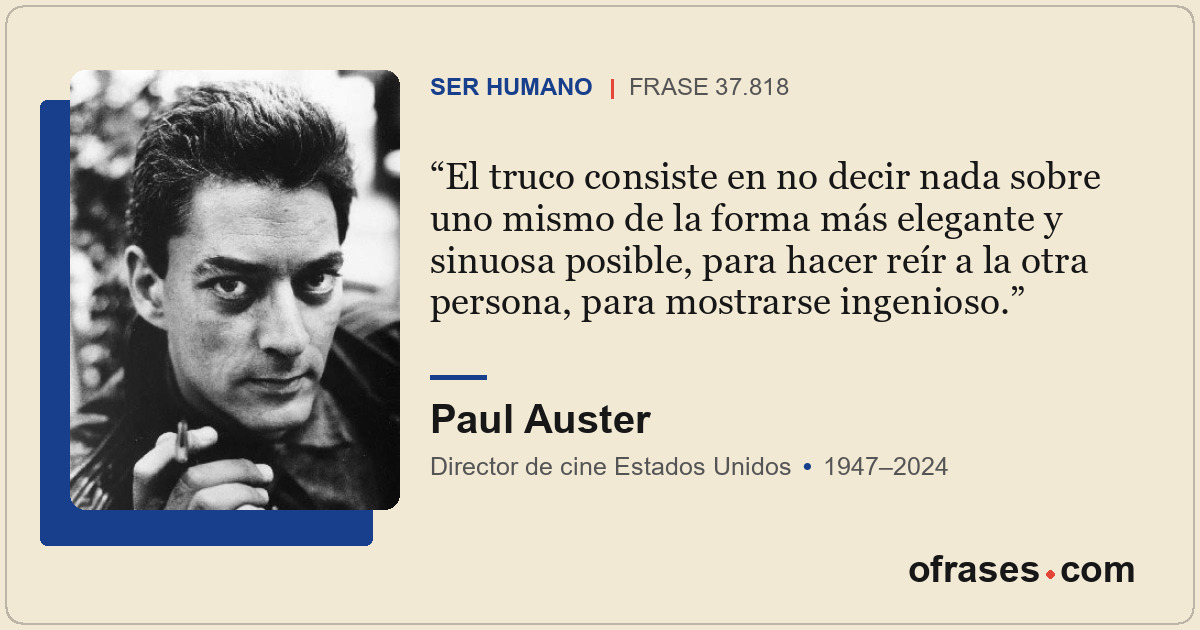 El truco consiste en no decir nada sobre uno mismo de la forma más elegante y si...