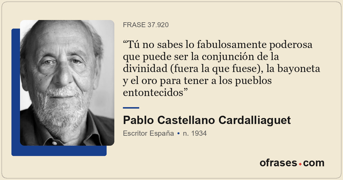 Tú no sabes lo fabulosamente poderosa que puede ser la conjunción de la divinida...
