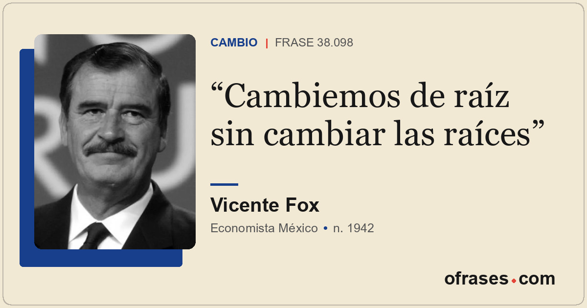 Cambiemos de raíz sin cambiar las raíces