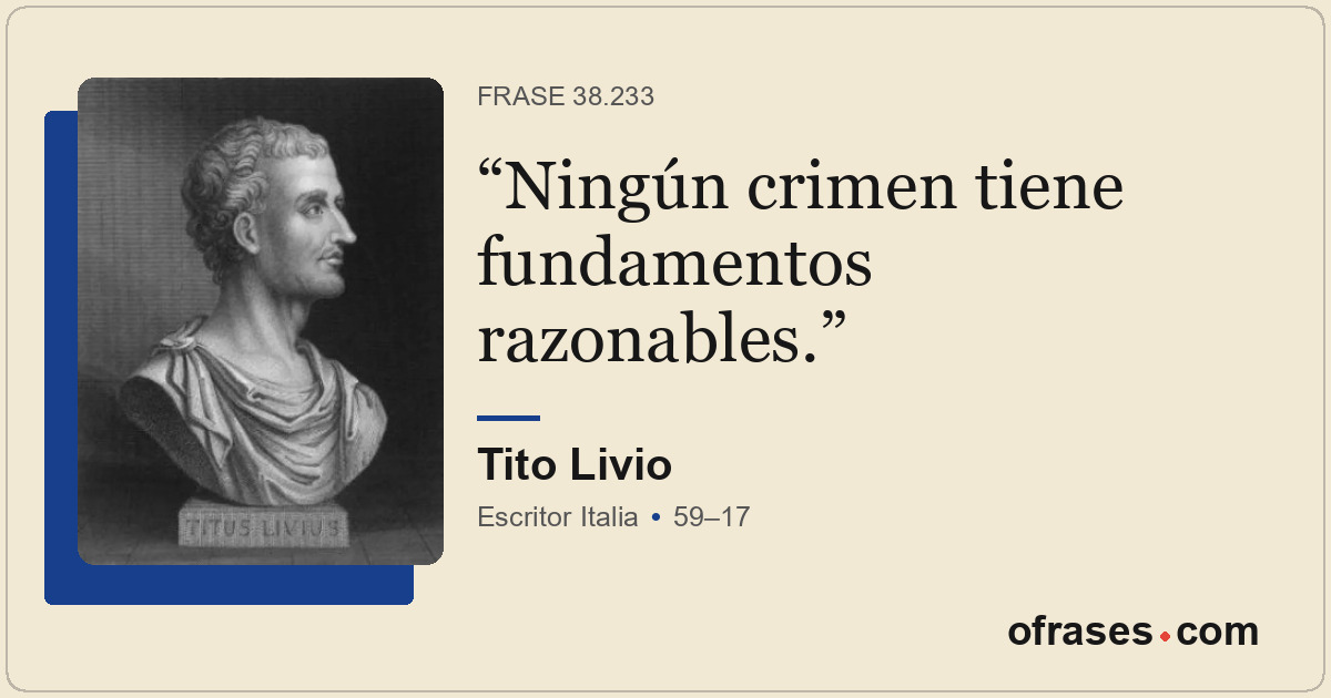 Ningún crimen tiene fundamentos razonables.
