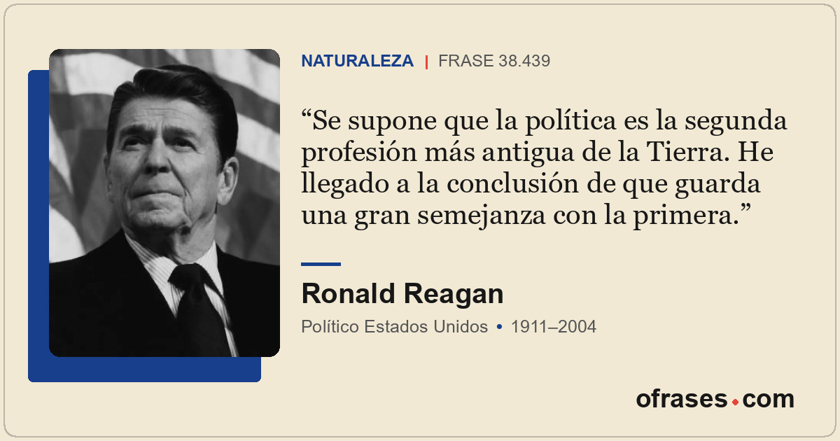 Se supone que la política es la segunda profesión más antigua de la Tierra. He l...
