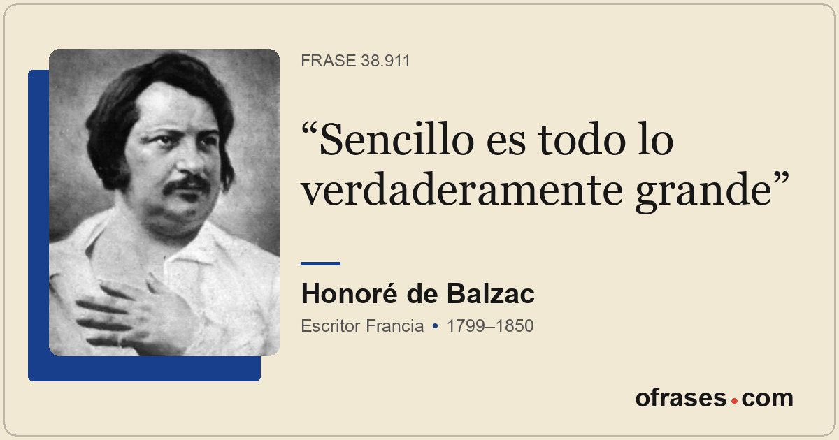 Sencillo es todo lo verdaderamente grande