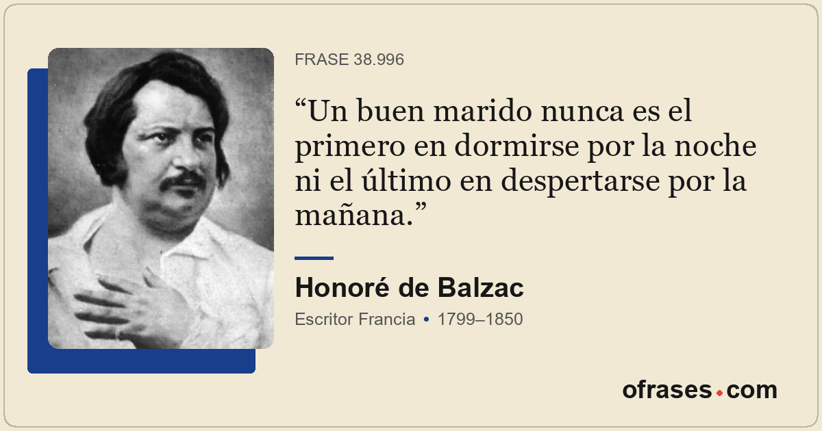 Un buen marido nunca es el primero en dormirse por la noche ni el último en desp...