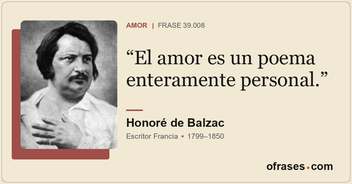El amor es un poema enteramente personal.