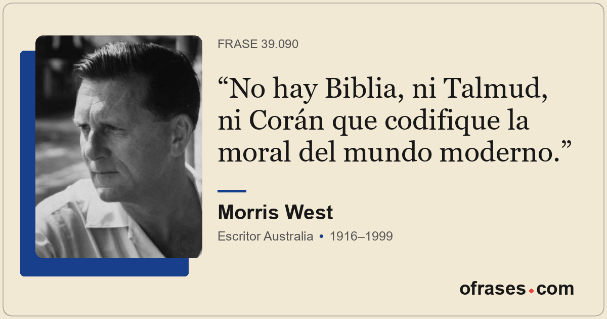 No hay Biblia, ni Talmud, ni Corán que codifique la moral del mundo moderno.