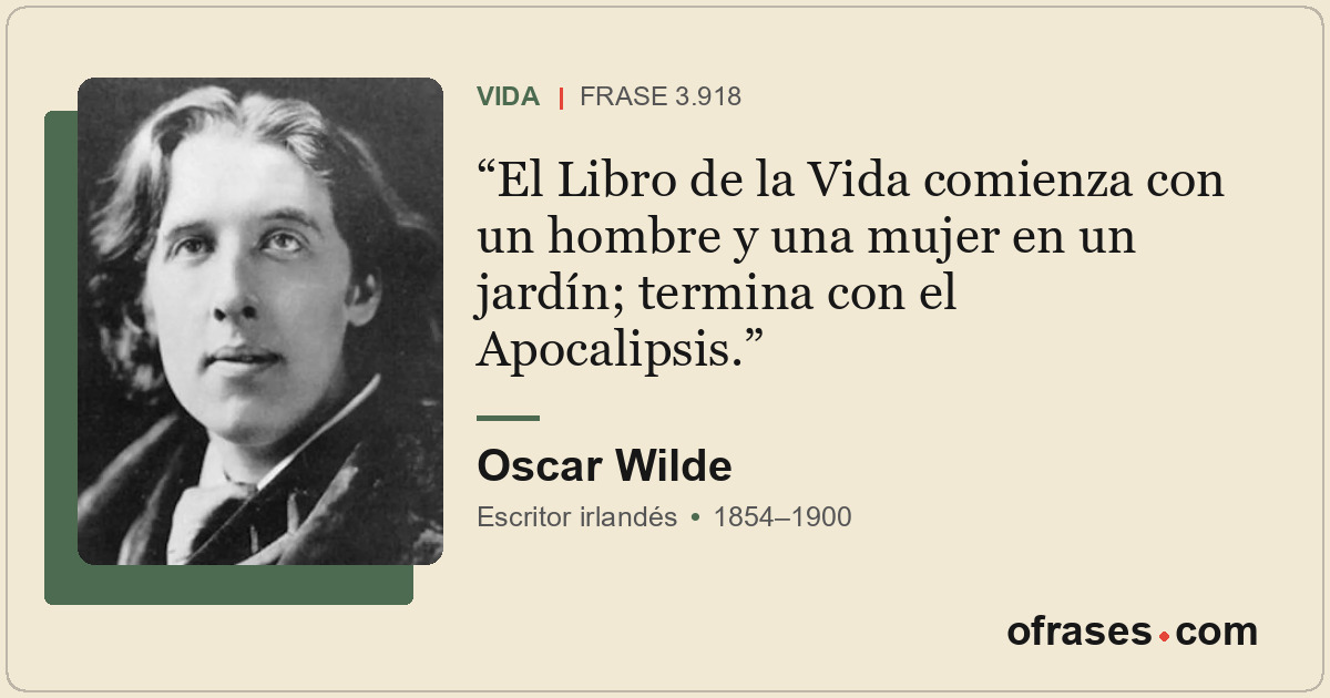El Libro de la Vida comienza con un hombre y una mujer en un jardín; termina con...