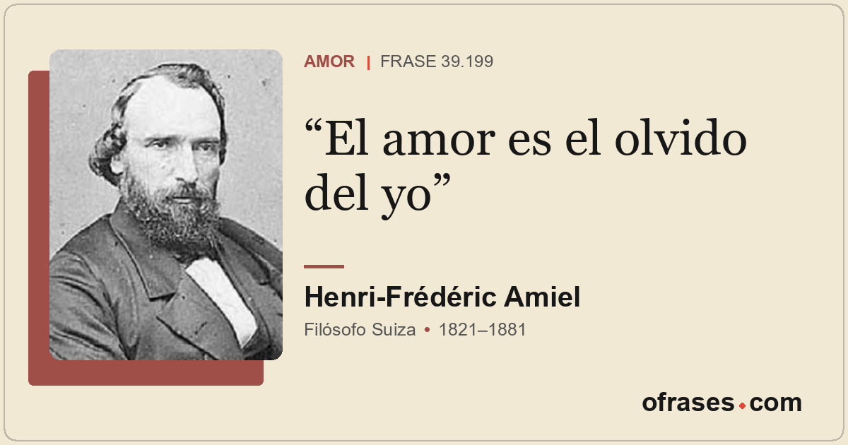 El amor es el olvido del yo