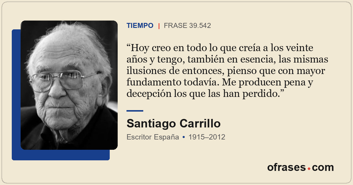 Hoy creo en todo lo que creía a los veinte años y tengo, también en esencia, las...