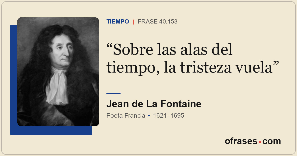 Sobre las alas del tiempo, la tristeza vuela
