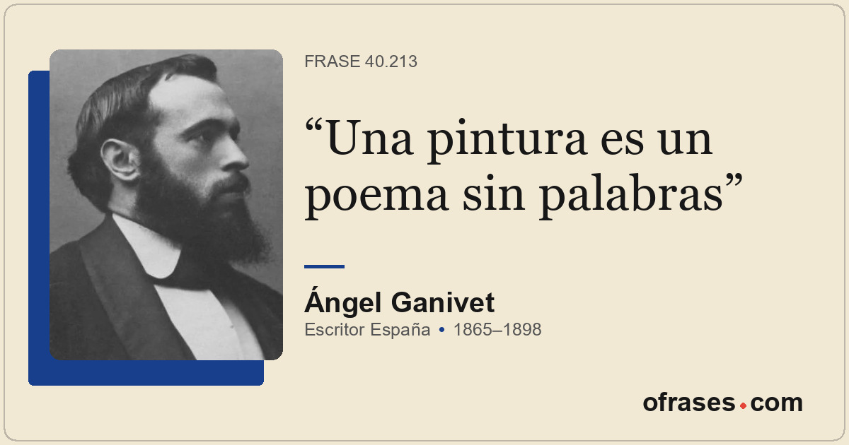 Una pintura es un poema sin palabras