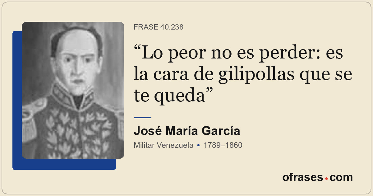 Lo peor no es perder: es la cara de gilipollas que se te queda