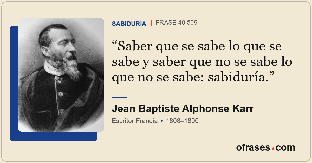 Saber que se sabe lo que se sabe y saber que no se sabe lo que no se sabe: sabid...