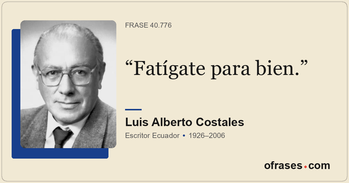 Fatígate para bien.