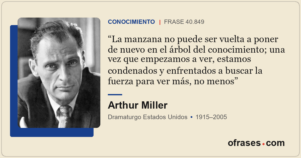 La manzana no puede ser vuelta a poner de nuevo en el árbol del conocimiento; un...