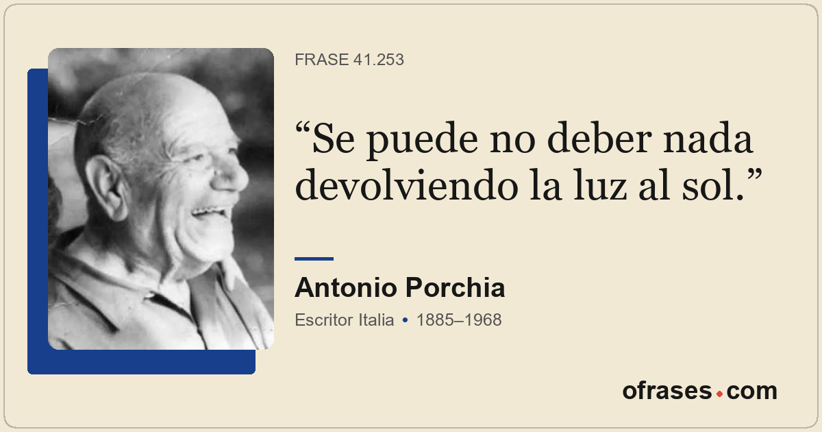 Se puede no deber nada devolviendo la luz al sol.