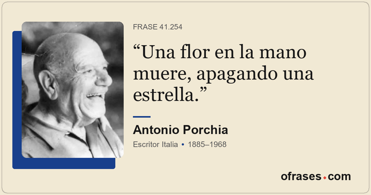 Una flor en la mano muere, apagando una estrella.