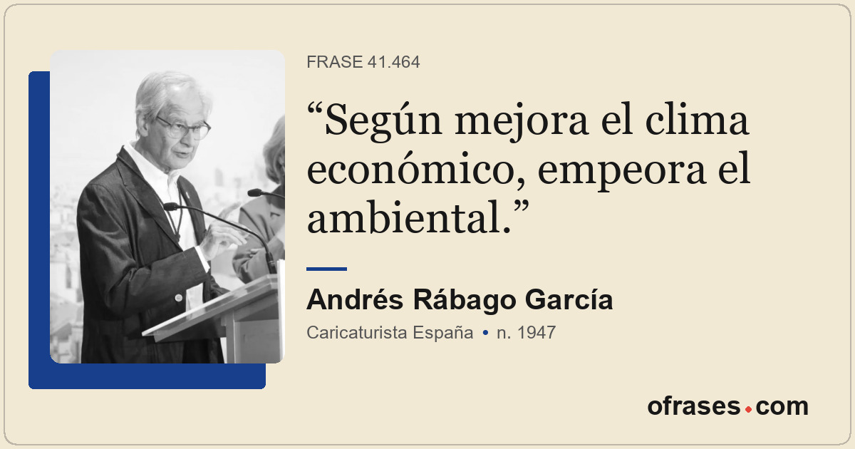 Según mejora el clima económico, empeora el ambiental.