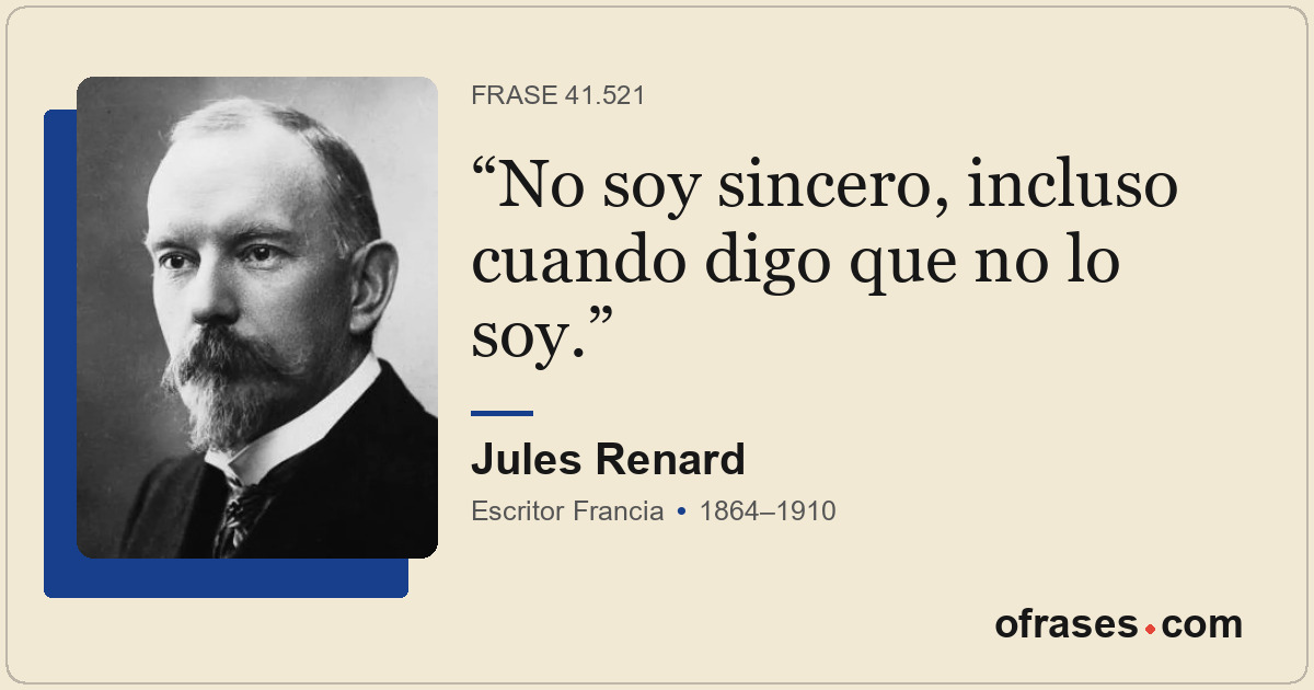 No soy sincero, incluso cuando digo que no lo soy.