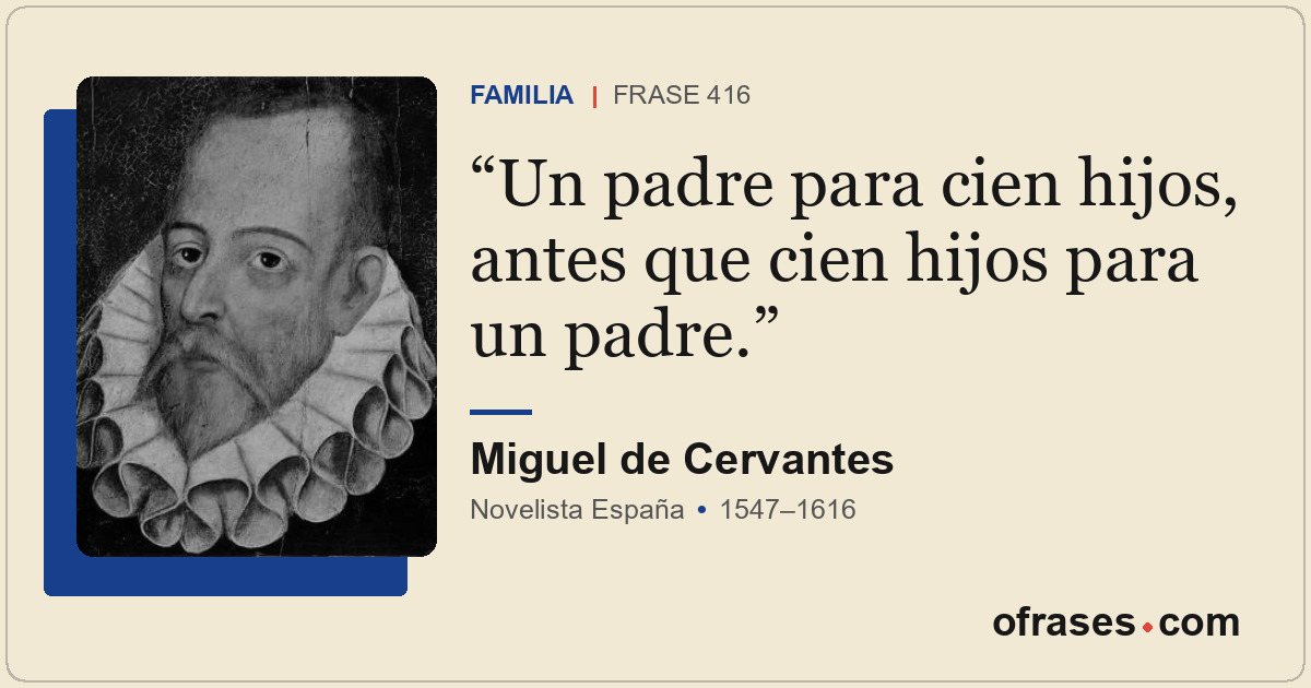 Un padre para cien hijos, antes que cien hijos para un padre.