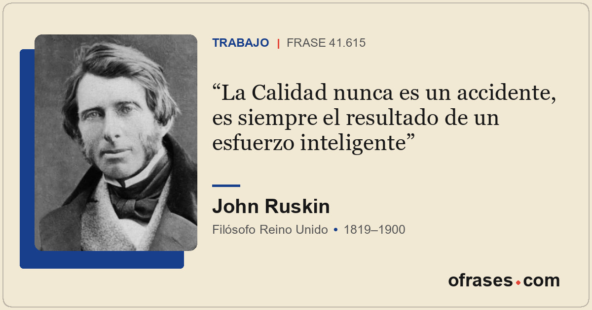 La Calidad nunca es un accidente, es siempre el resultado de un esfuerzo intelig...