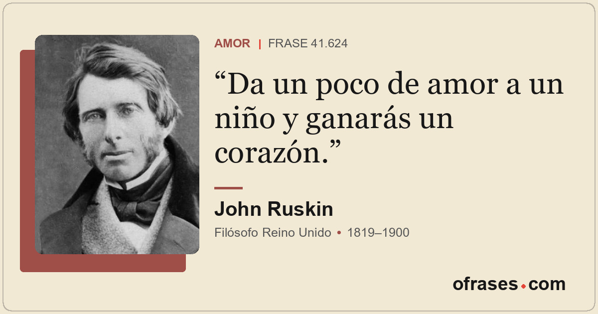 Da un poco de amor a un niño y ganarás un corazón.
