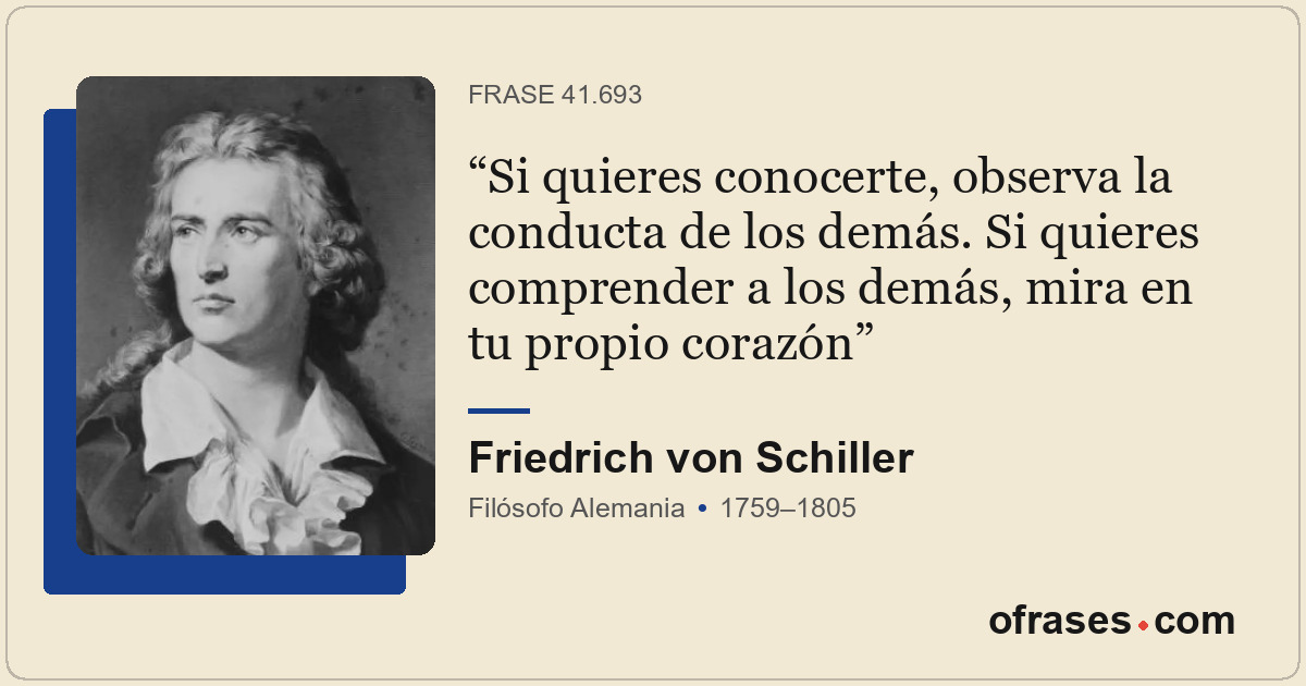 Si quieres conocerte, observa la conducta de los demás. Si quieres comprender a...