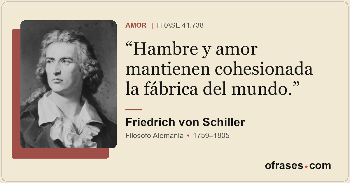 Hambre y amor mantienen cohesionada la fábrica del mundo.